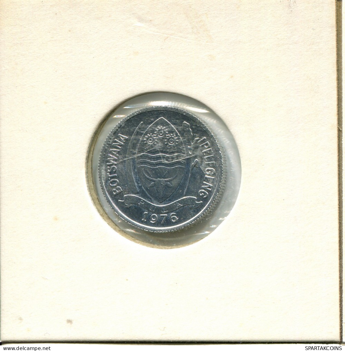 1 THEBE 1976 BOTSWANA Coin #AU122.U - Botswana