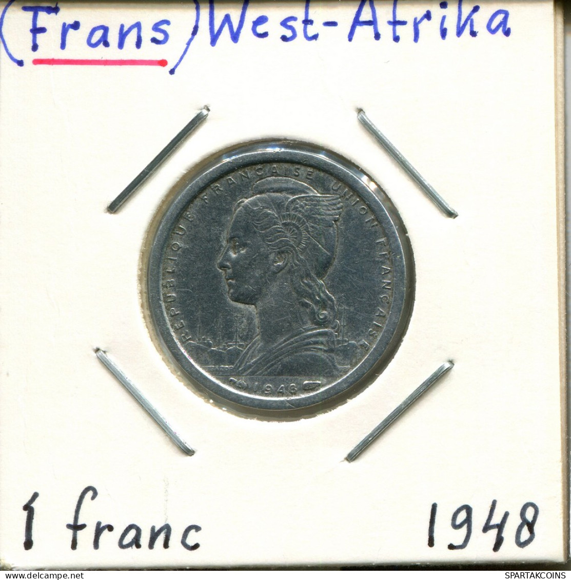 1 FRANC 1948 FRENCH WESTERN AFRICAN STATES Colonial Pièce #AM518.F - Afrique Occidentale Française
