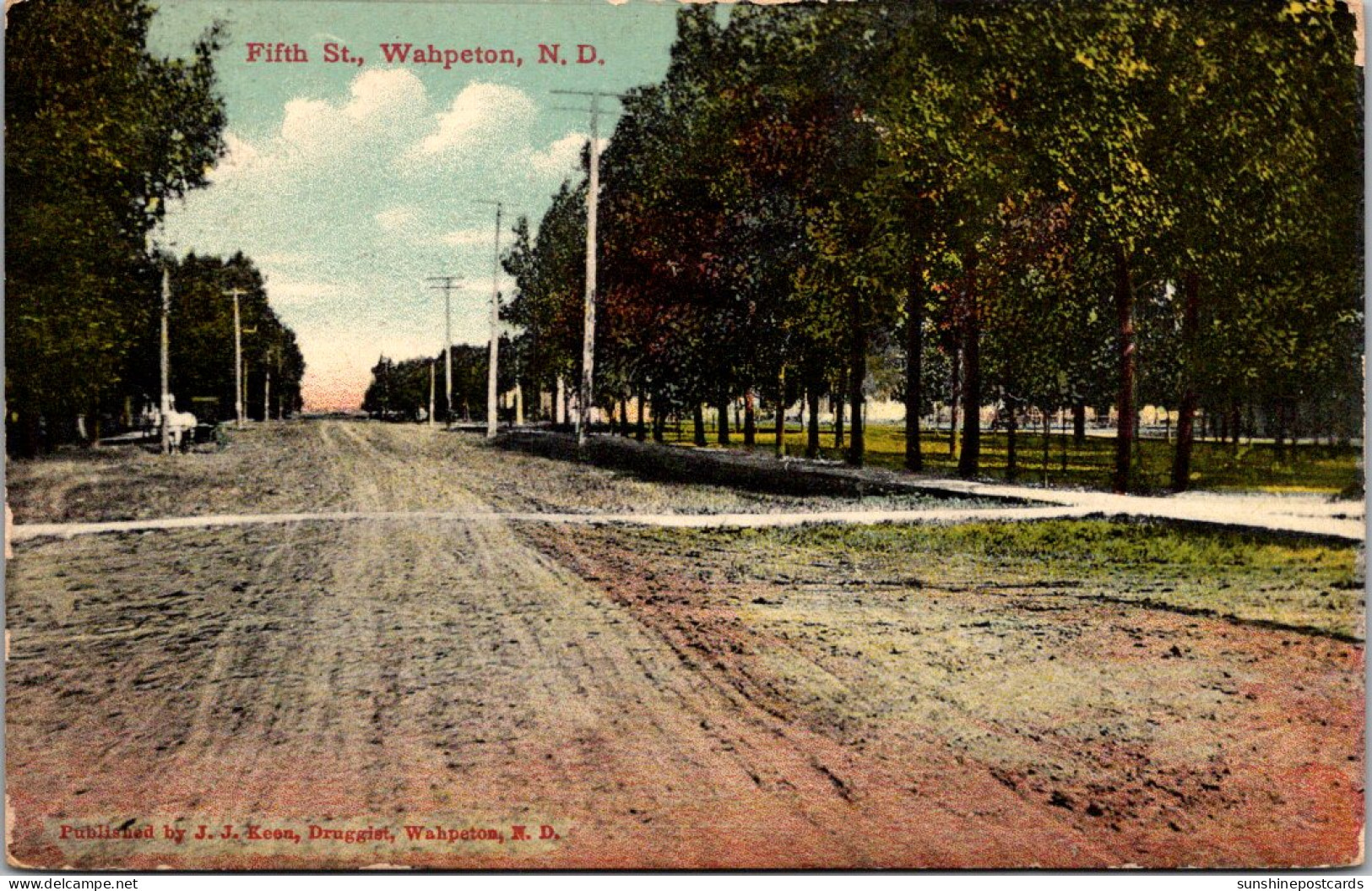 North Dakota Wahpeton Fifth Street 1909 - Wahpeton