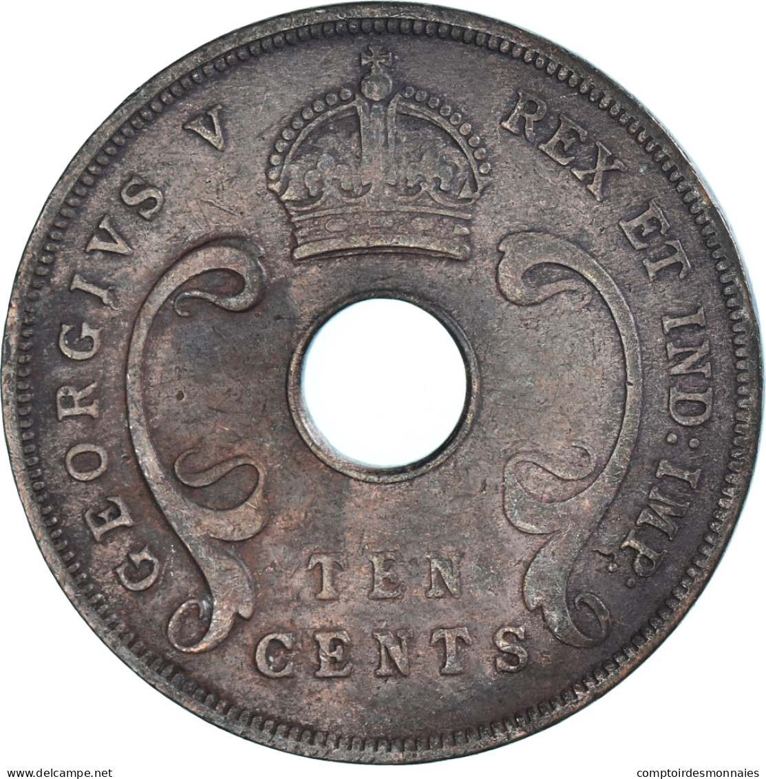 Monnaie, Afrique Orientale, 10 Cents, 1928 - Colonie Britannique