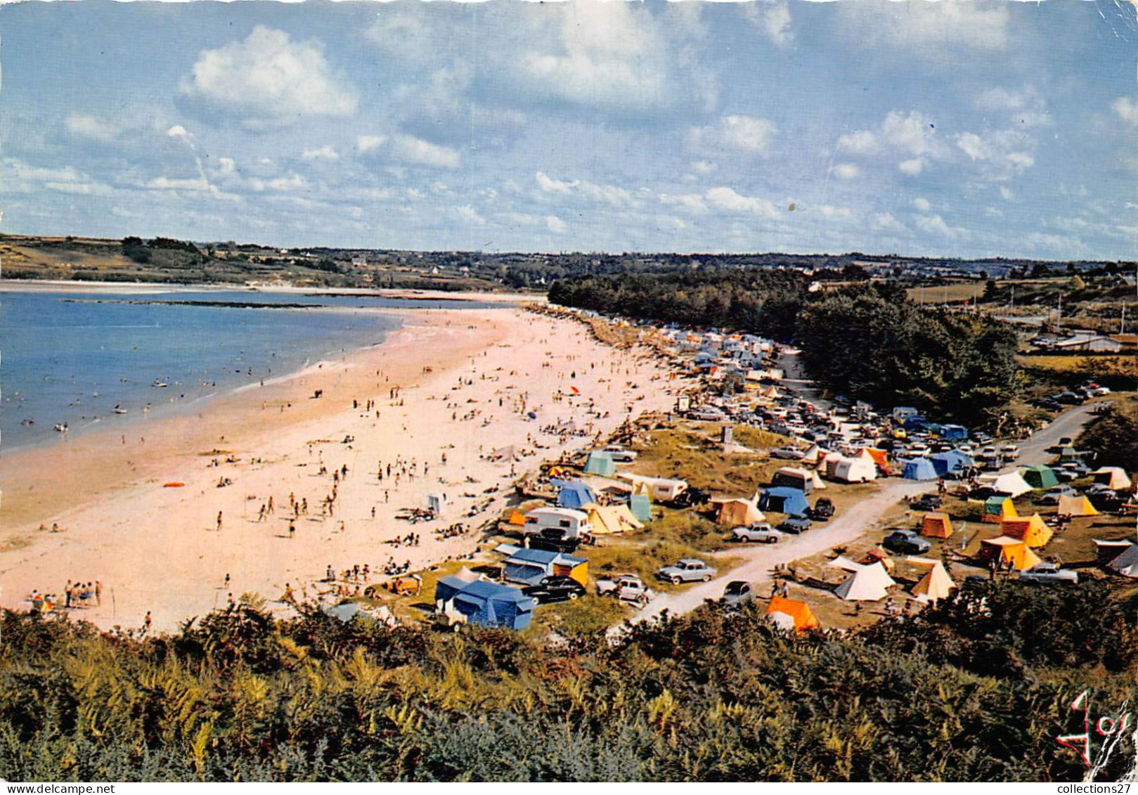 29-LOCQUIREC- LE TERRAIN DE CAMPING SUR LES DUNES - Locquirec