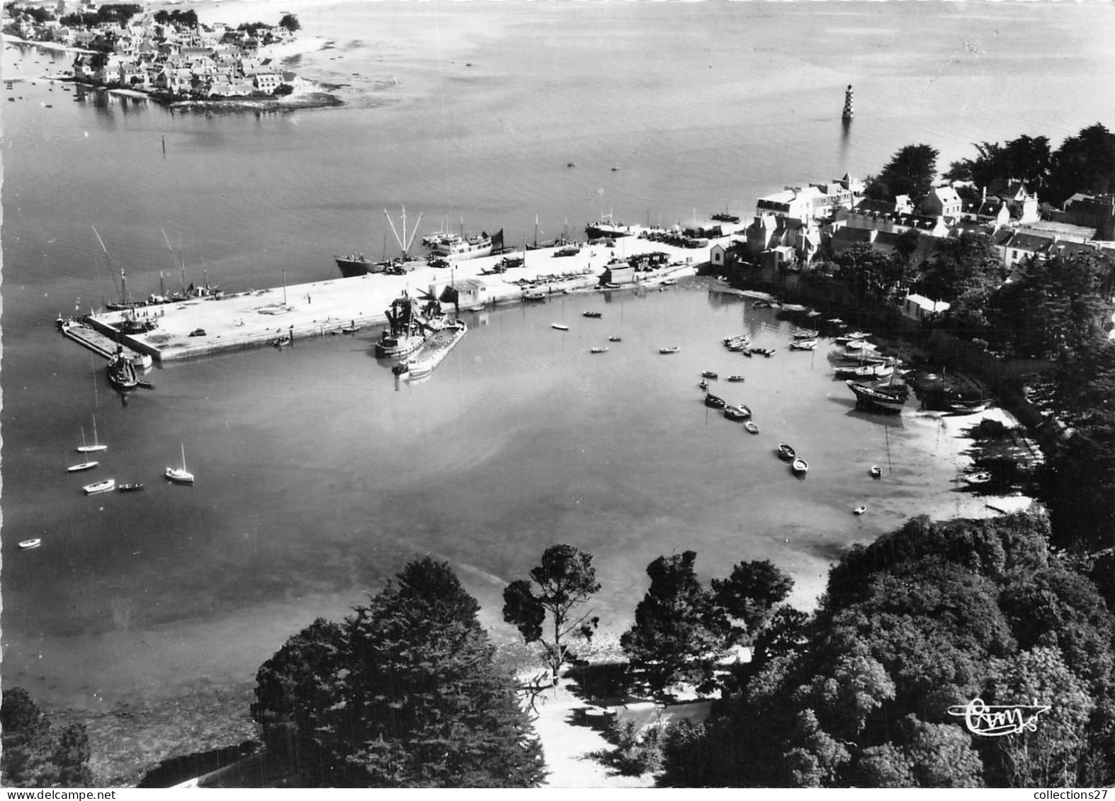 29-LOCTUDY- VUE AERIENNE DU PORT ET DE L'ILE TUDY - Loctudy