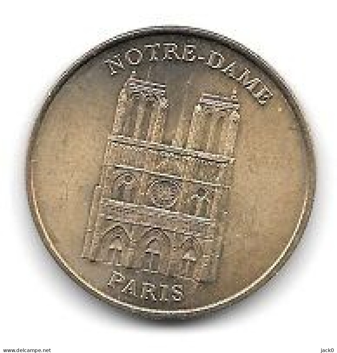 Médaille  Touristique  2001, Ville  NOTRE-DAME DE PARIS N° 1 FACE SIMPLE  Verso  MILLENIUM   ( 75004 ) Cote  25 € - 2001