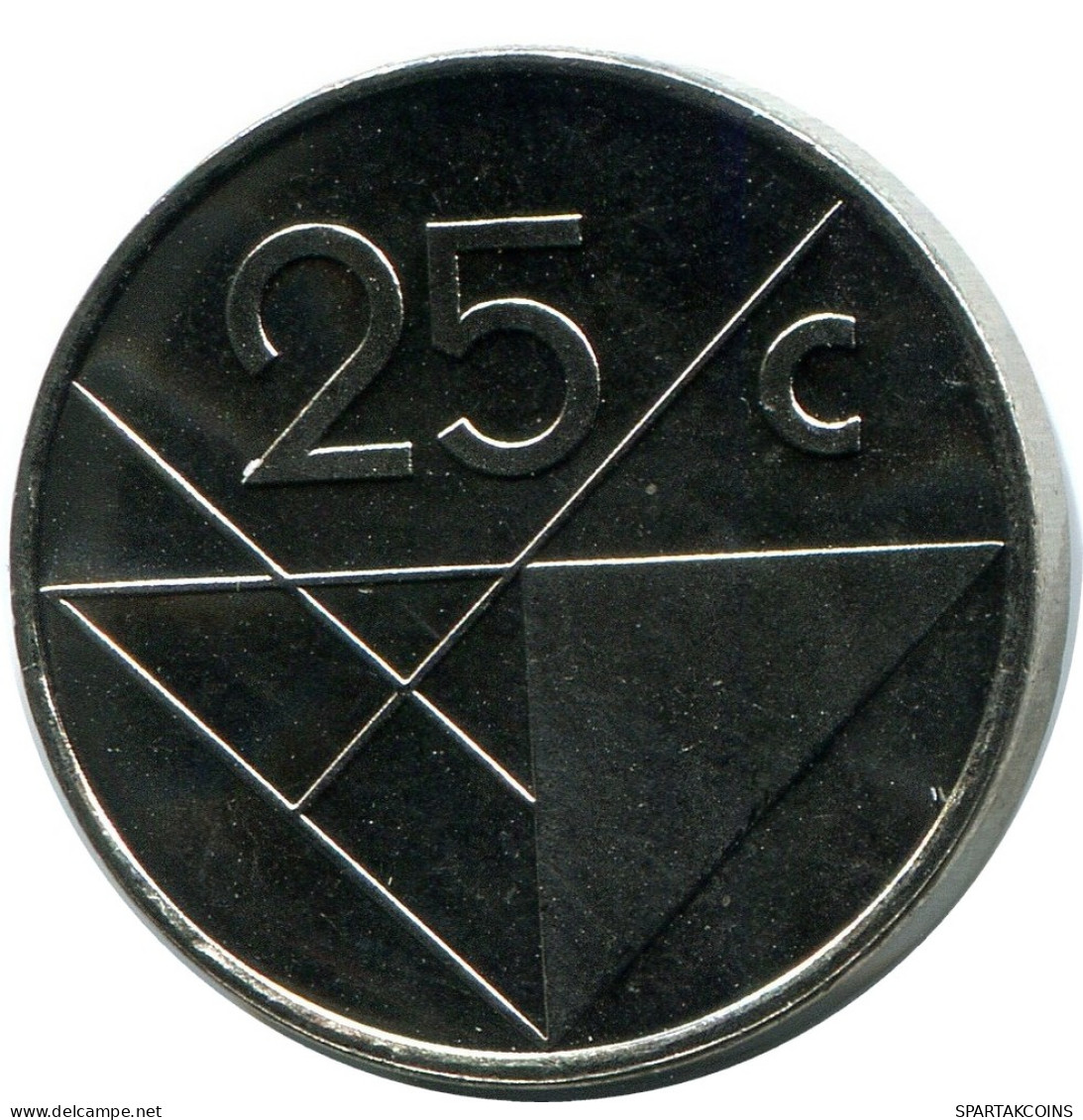 25 CENTS 1991 ARUBA Coin (From BU Mint Set) #AH068.U - Aruba