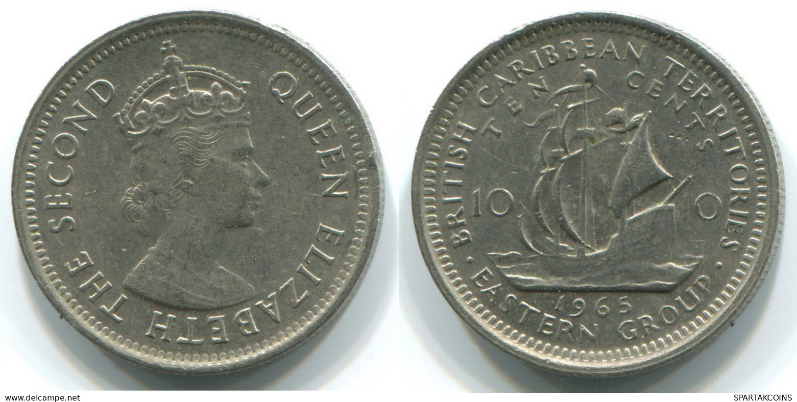 10 CENTS 1965 CABAÏBES ORIENTALES EAST CARIBBEAN Pièce #WW1184.F - Caraïbes Orientales (Etats Des)