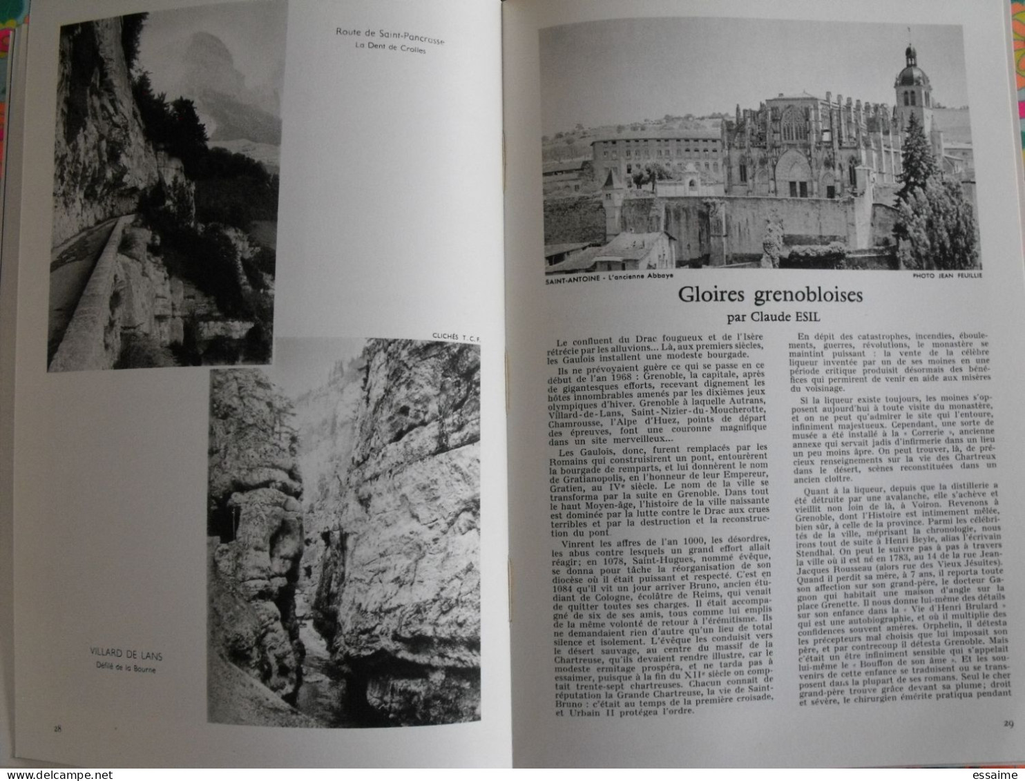 La France à table n° 131. 1968. Isère. vienne grenoble uriage vizille lancey oisans sappey crémieu. gastronomie