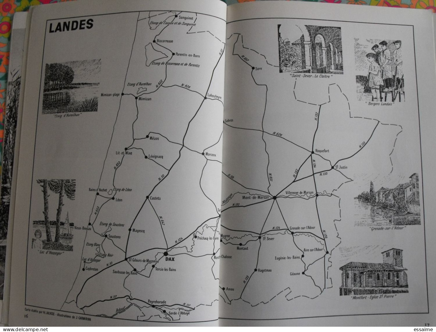 La France à table n° 160. 1972. Landes. grenade dax léon  mont-de-marsan villaudran saint-sever. gastronomie