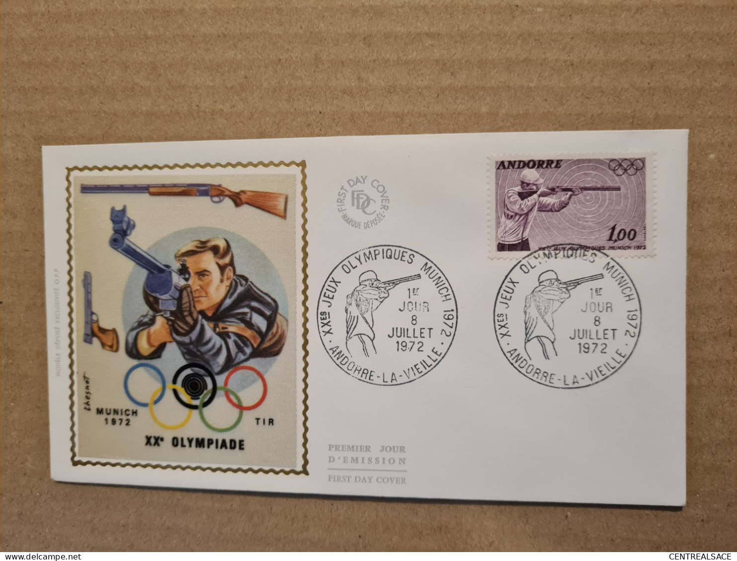 ANDORRE  LA VIEILLE FDC 1972 JEUX OLYMPIQUE MUNICH - Storia Postale