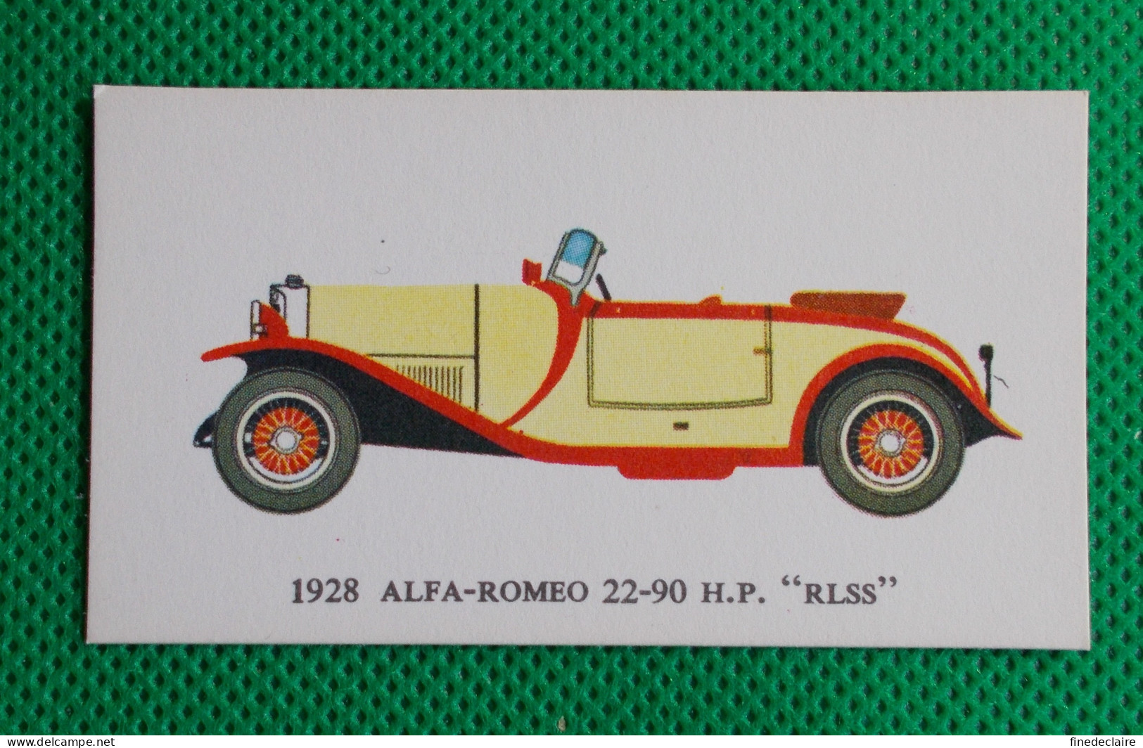 Trading Card - Mobil Vintage Cars - (6,8 X 3,8 Cm) - 1928 Alfa Roméo 22-90 HP "RLSS" - N° 15 - Motori