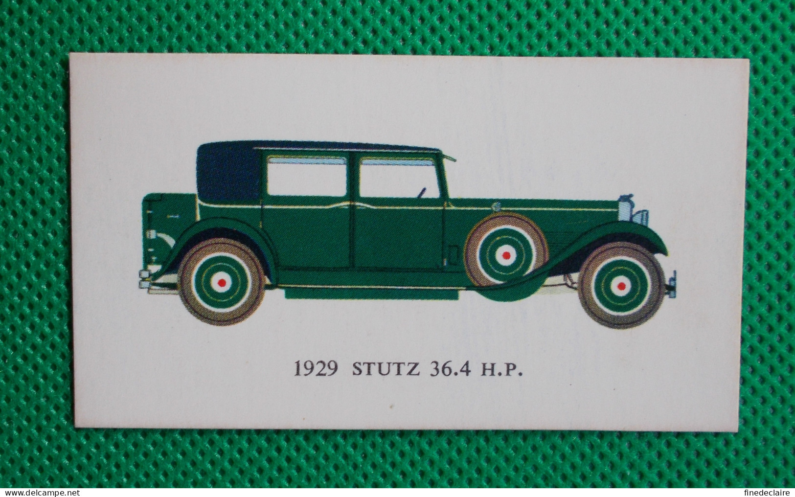 Trading Card - Mobil Vintage Cars - (6,8 X 3,8 Cm) - 1929 Stutz 36.4 HP - N° 21 - Engine