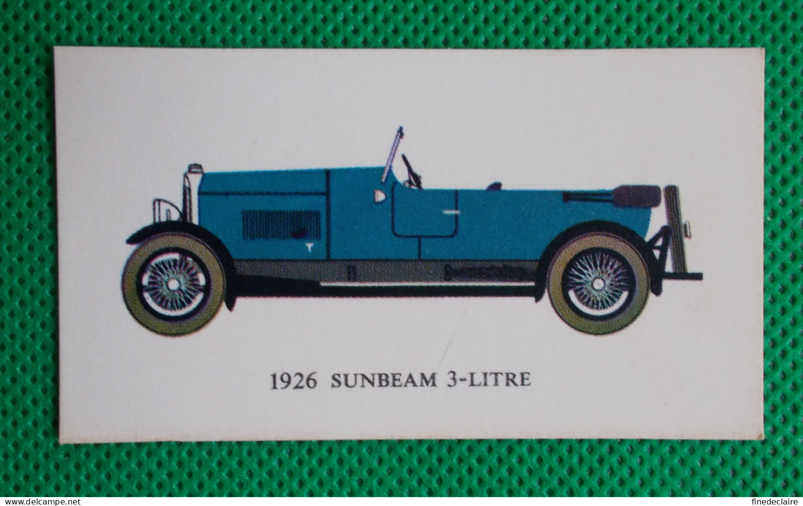 Trading Card - Mobil Vintage Cars - (6,8 X 3,8 Cm) - 1926 Sunbeam 3 Litre - N° 9 - Motori