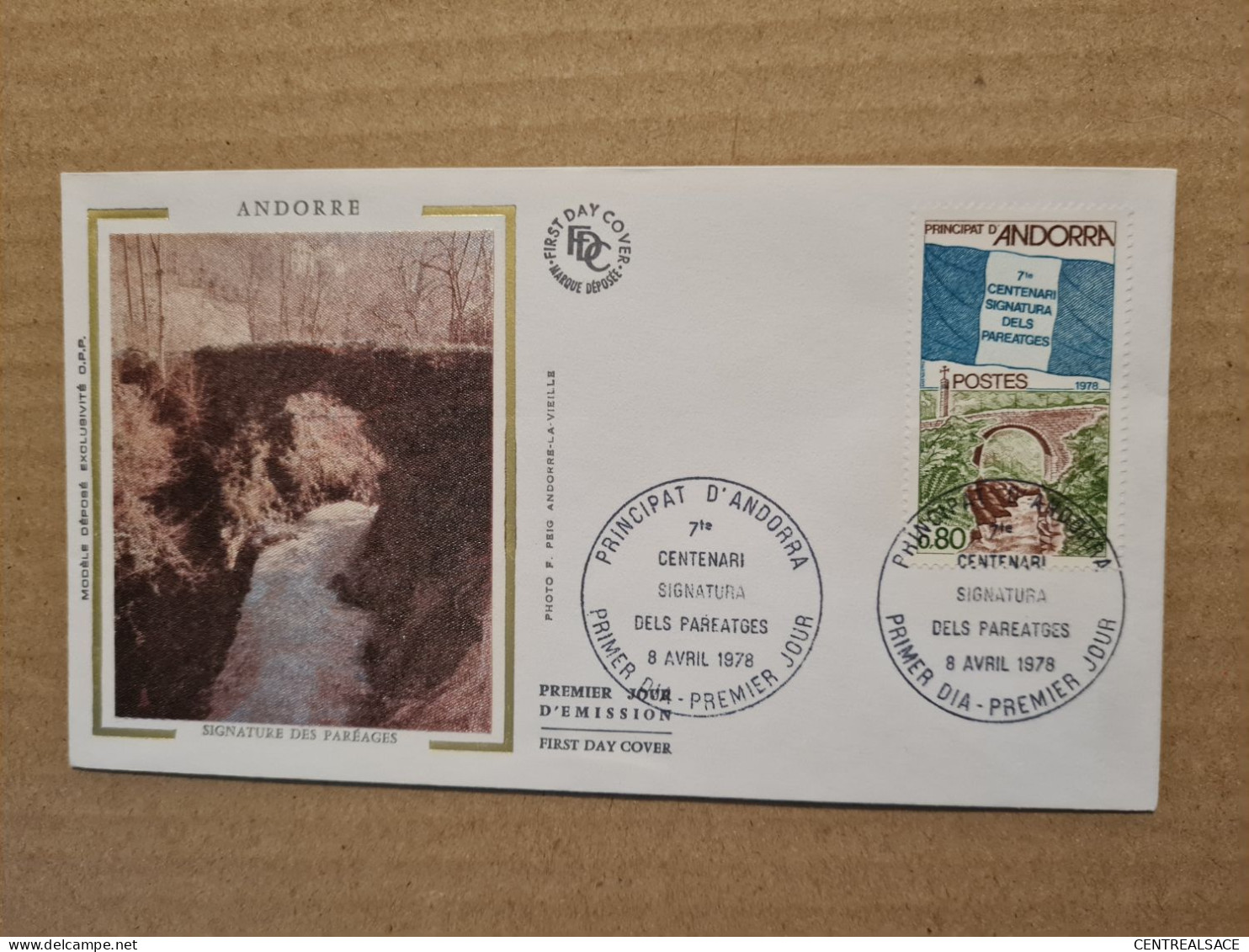 ANDORRE  LA VIEILLE  FDC 1978 CENTENAIRE SIGNATURE DES PAREAGES - Storia Postale