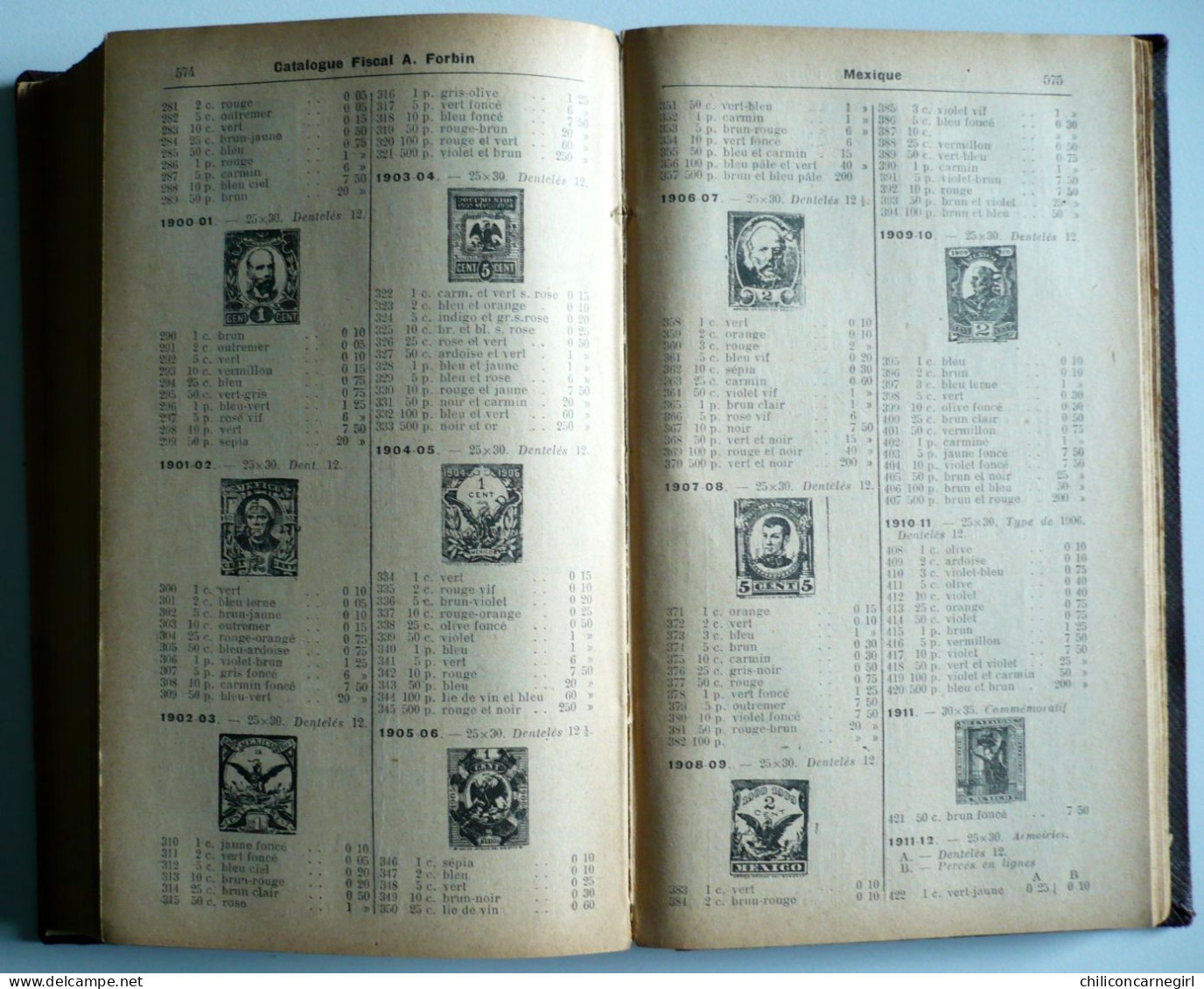 * FORBIN - Catalogue Prix Courant de Timbres Fiscaux - Timbre Fiscal - YVERT TELLIER - 3 Edition - 1915 - 795 Pages