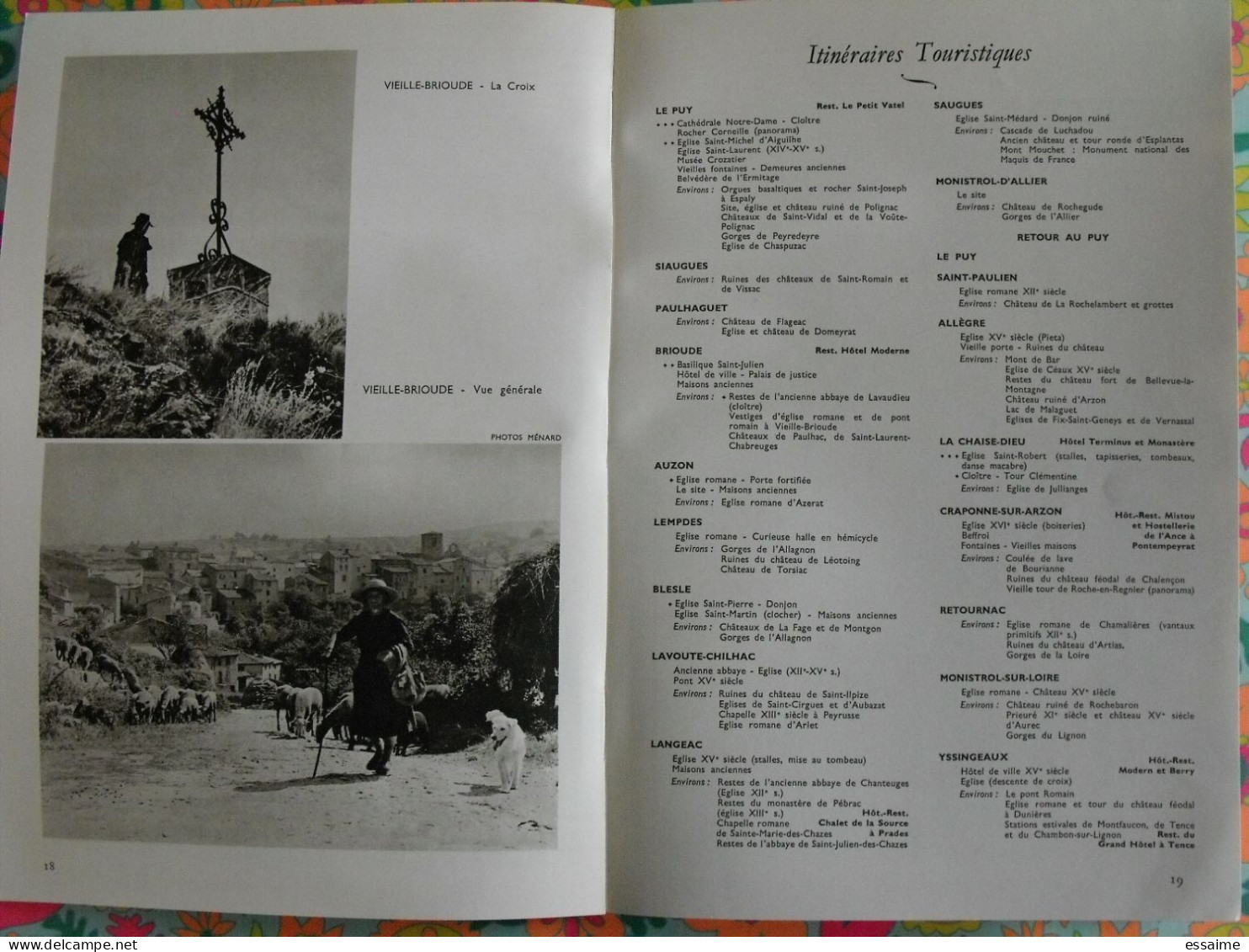 La France à table n° 138. 1969. Haute-Loire. lavaudieu le puy brioude blesle chaise-dieu auzon langeac. gastronomie