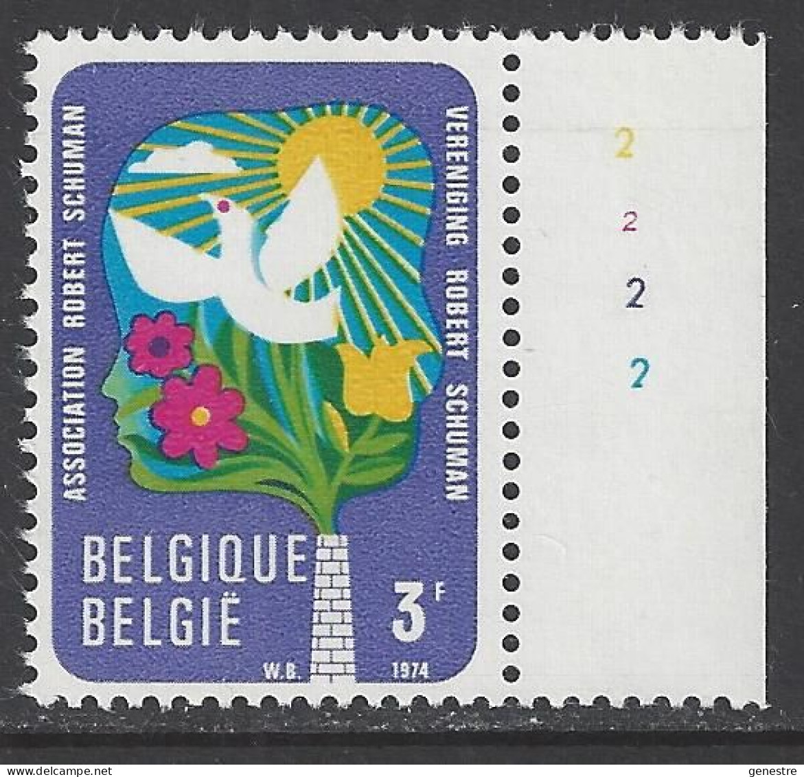 Belgique - 1974 - COB 1707 ** (MNH) - Planche 2 - 1971-1980