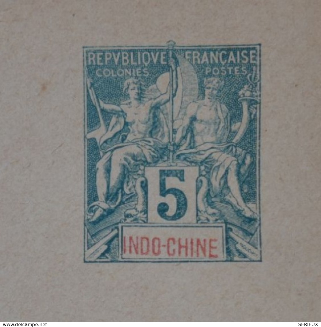 BR5  INDOCHINE BELLE  LETTRE ENTIER 1920  NON VOYAGEE+ - Lettres & Documents