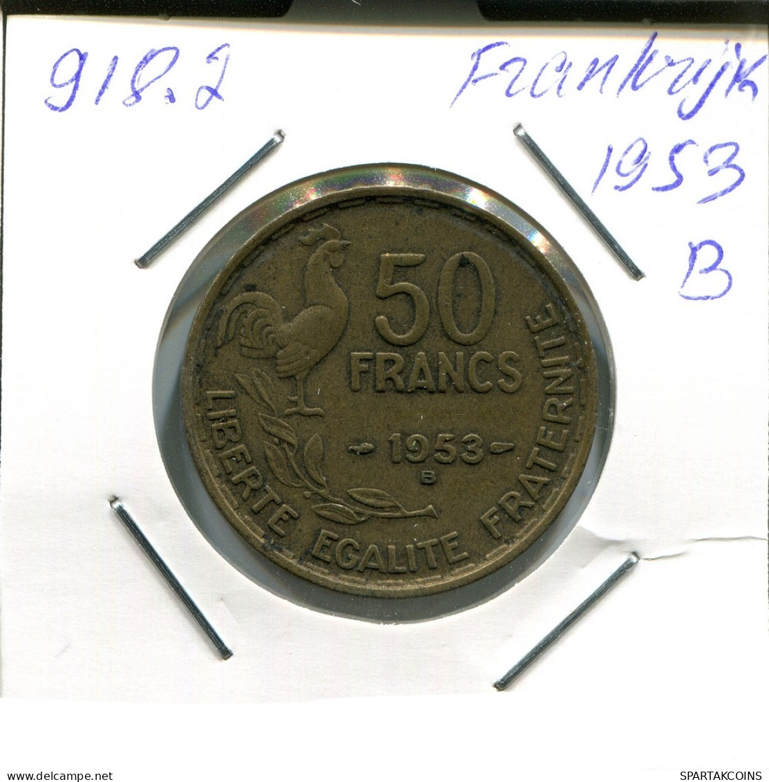 50 FRANCS 1953 B FRANCE Pièce Française #AN477.F - 50 Francs