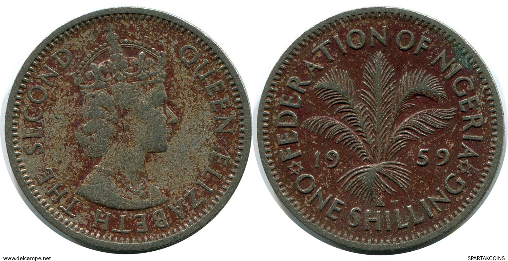 1 SHILLING 1959 NIGERIA Coin #AP915.U - Nigeria