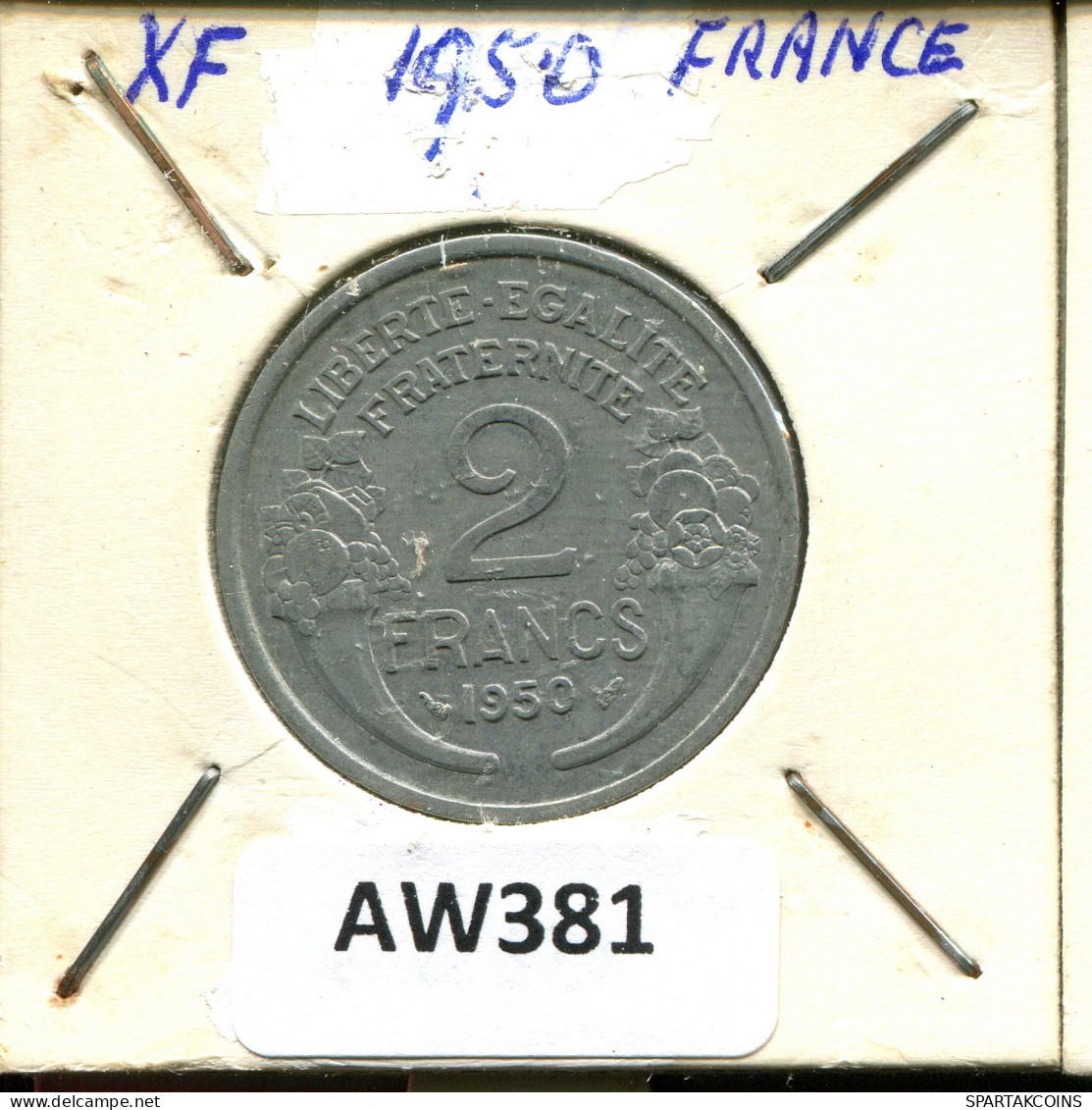 2 FRANCS 1950 FRANCIA FRANCE Moneda #AW381.E - 2 Francs