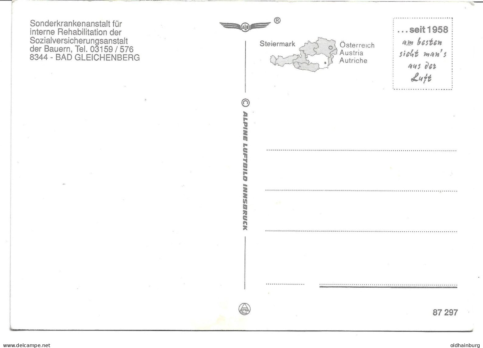 2306a: AK Sonderkrankenanstalt 8344 Bad Gleichenberg, Um 1990, Ungelaufen - Feldbach