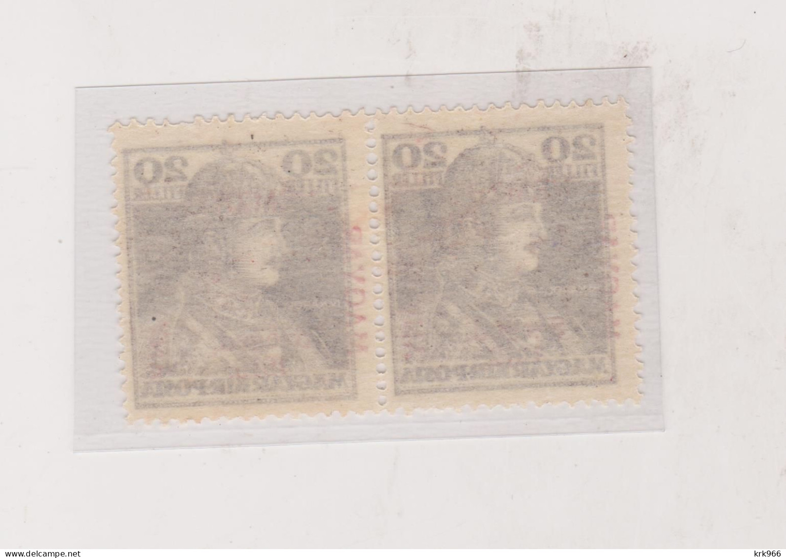 HUNGARY 1919 SZEGED SZEGEDIN Locals Mi 23 Pair  Hinged - Local Post Stamps