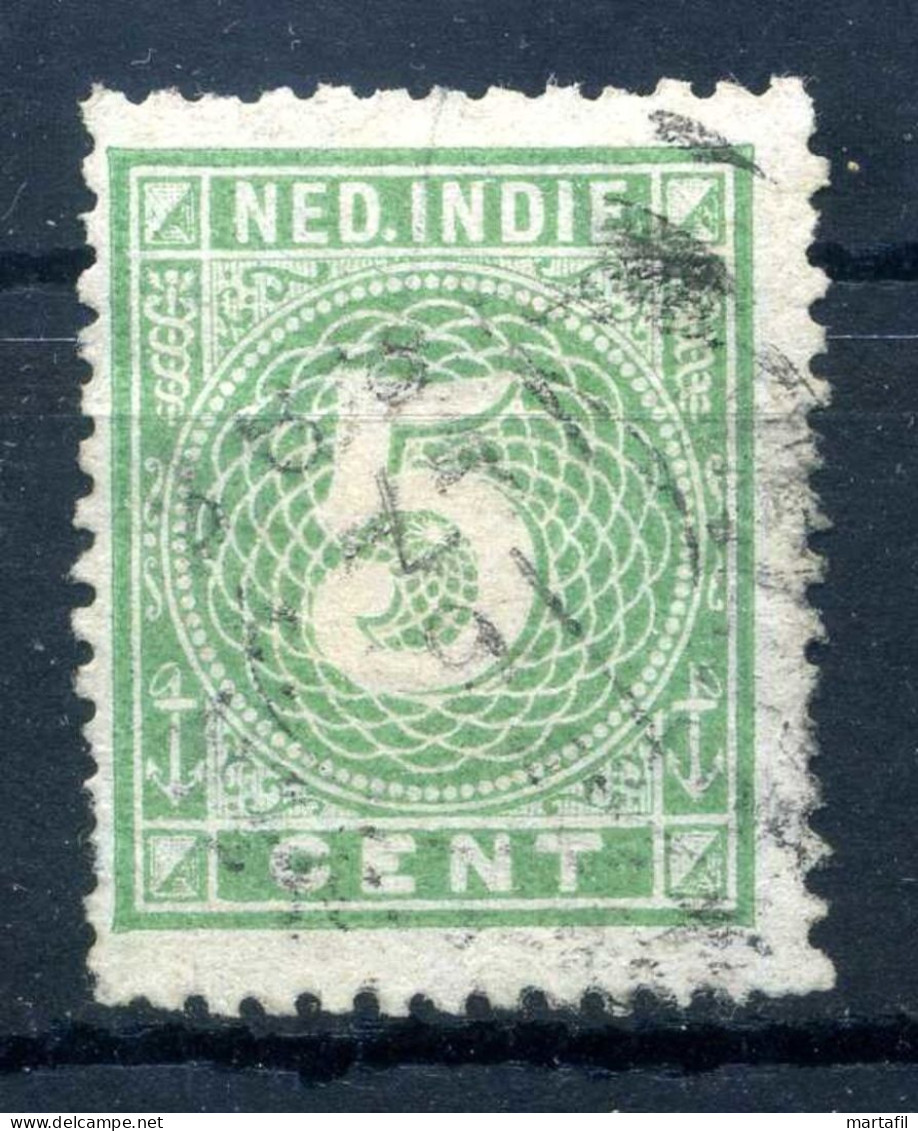 1883-90 Ned. Indie N.21 USATO (india Olandesi) - Netherlands Indies