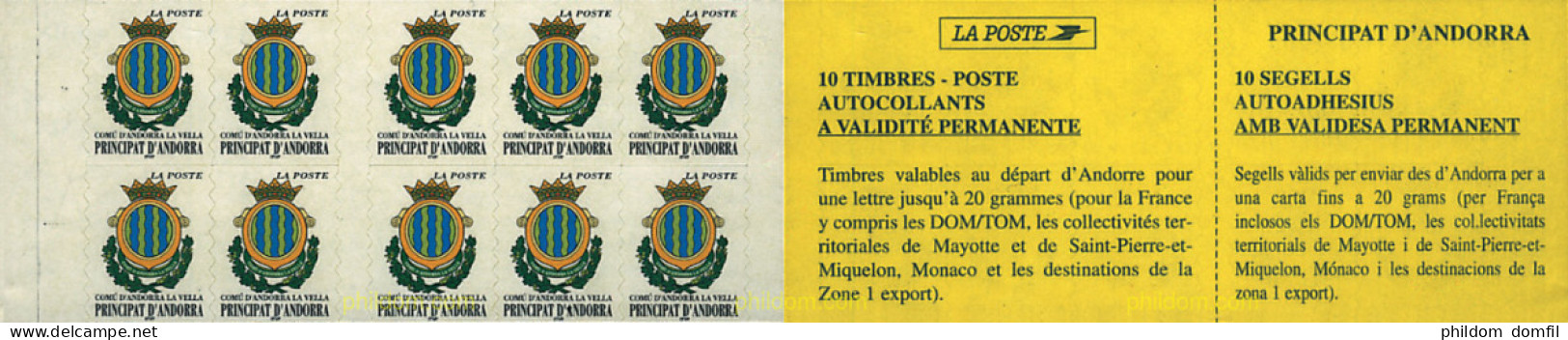 2598 MNH ANDORRA. Admón Francesa 2000 COMU DE ANDORRA LA VELLA - Andere & Zonder Classificatie