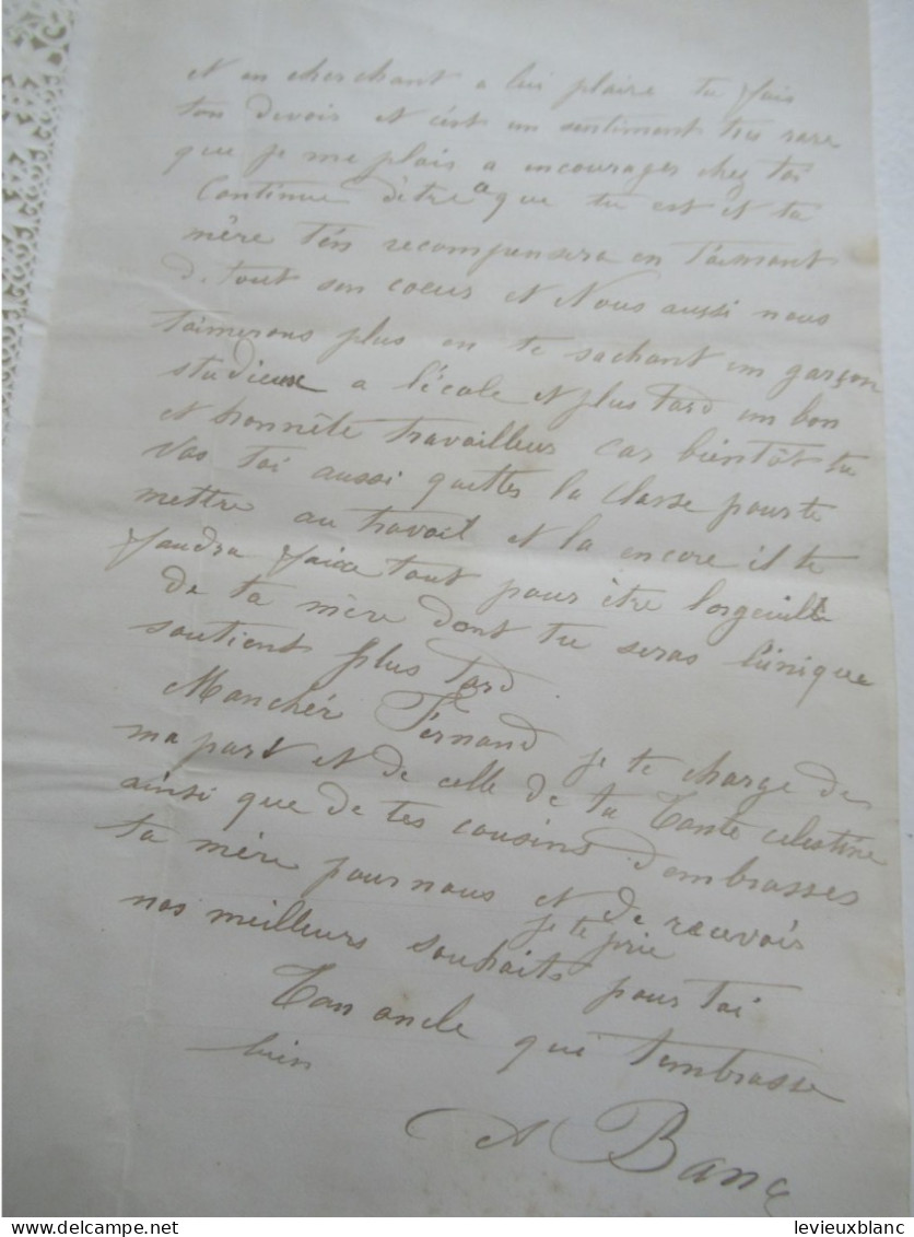 Lettre De Nouvel An Avec Chromo/"Mon Cher Neveu"/Ton Oncle Albert Bance/ 1907         CVE205 - Nouvel An