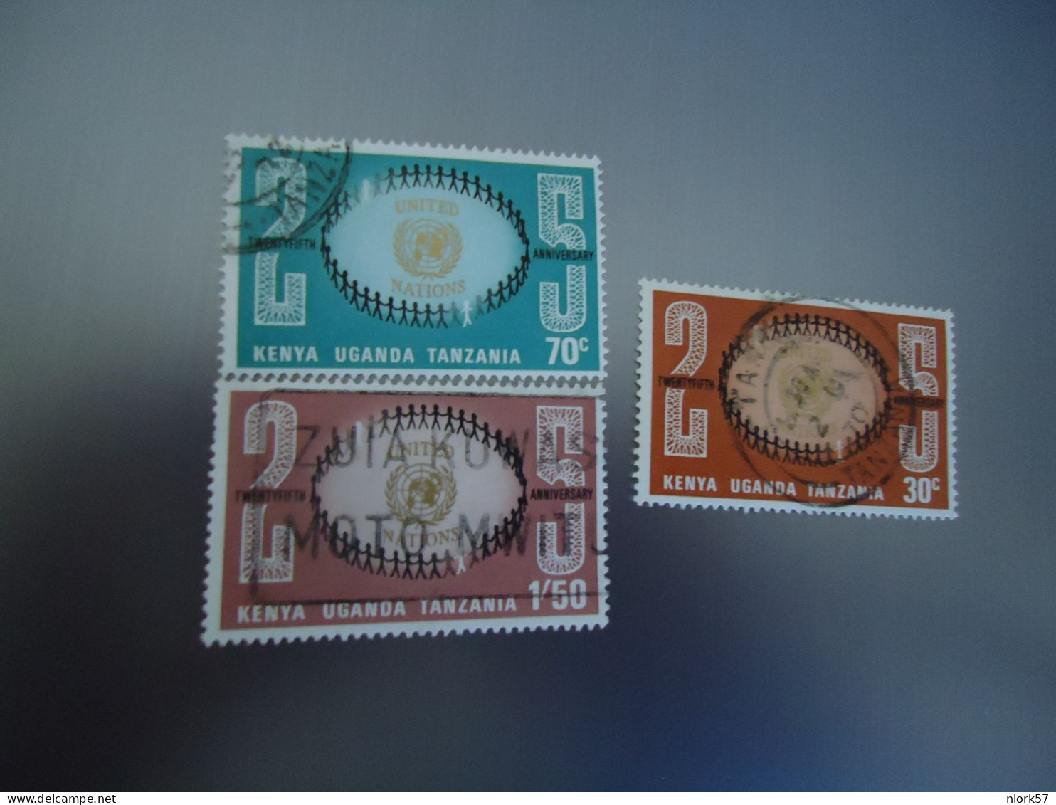 KENYA UGANDA  TANZANIA USED  STAMPS  3  ANNIVERSARIES  UNO    WITH POSTMARK - Kenya, Uganda & Tanzania