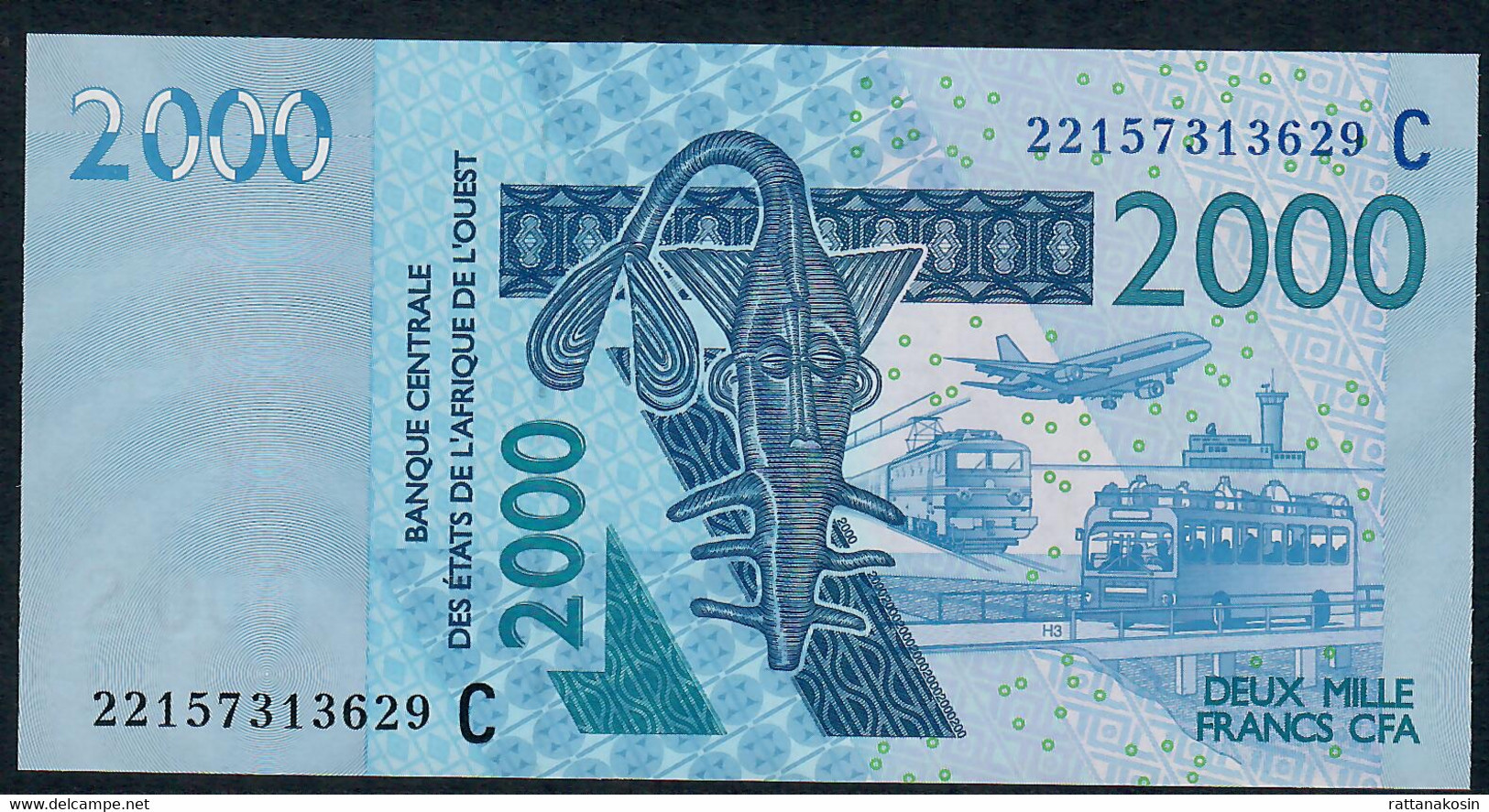 W.A.S. BURKINA FASO P316Cv 2000 FRANCS (20)22 Signature 45   2022       UNC. - West-Afrikaanse Staten