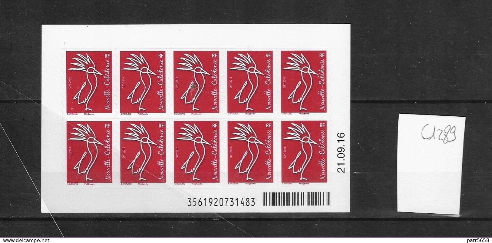 Série Courante - Cagou - Rouge - Emis En Carnet De 10 Timbres - C1289 - Neuf** NP - Cuadernillos