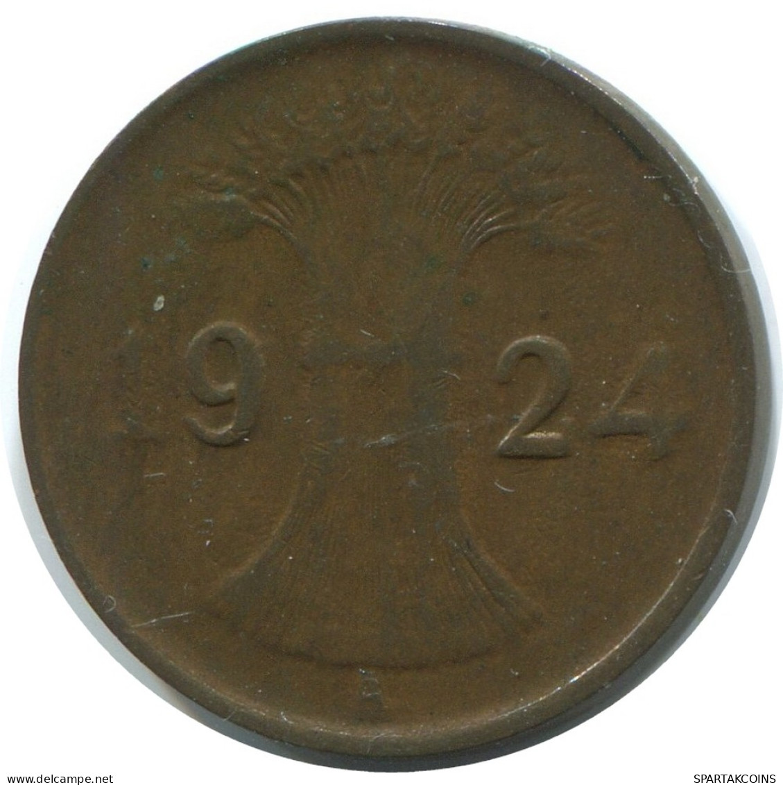 1 RENTENPFENNIG 1924 A GERMANY Coin #AE199.U - 1 Renten- & 1 Reichspfennig