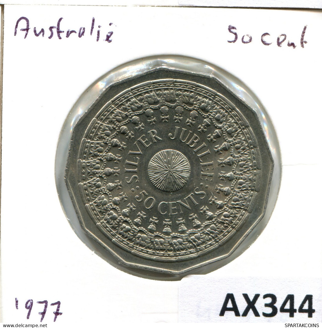 50 CENTS 1977 AUSTRALIA Moneda #AX344.E - 50 Cents