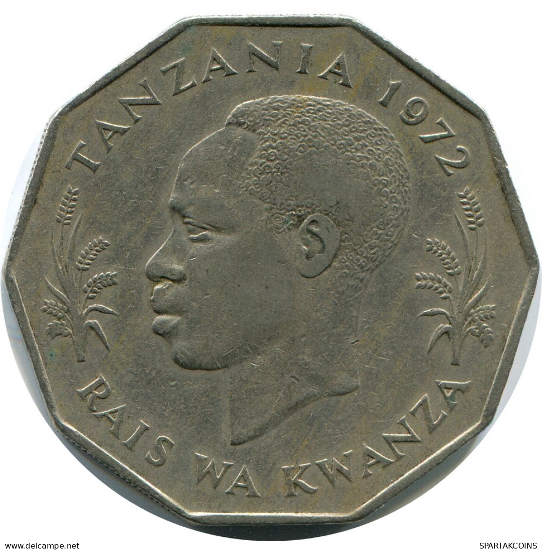 5 SHILINGI 1972 TANZANIA Coin #AZ085.U - Tanzania