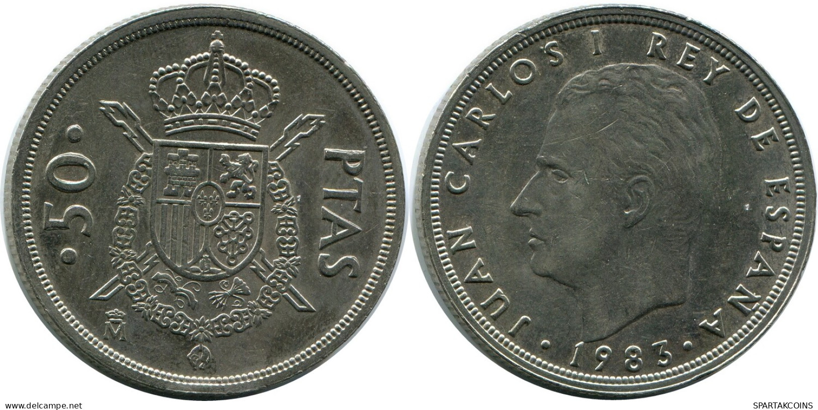 50 PESETAS 1983 SPAIN Coin #AR186.U - 50 Pesetas