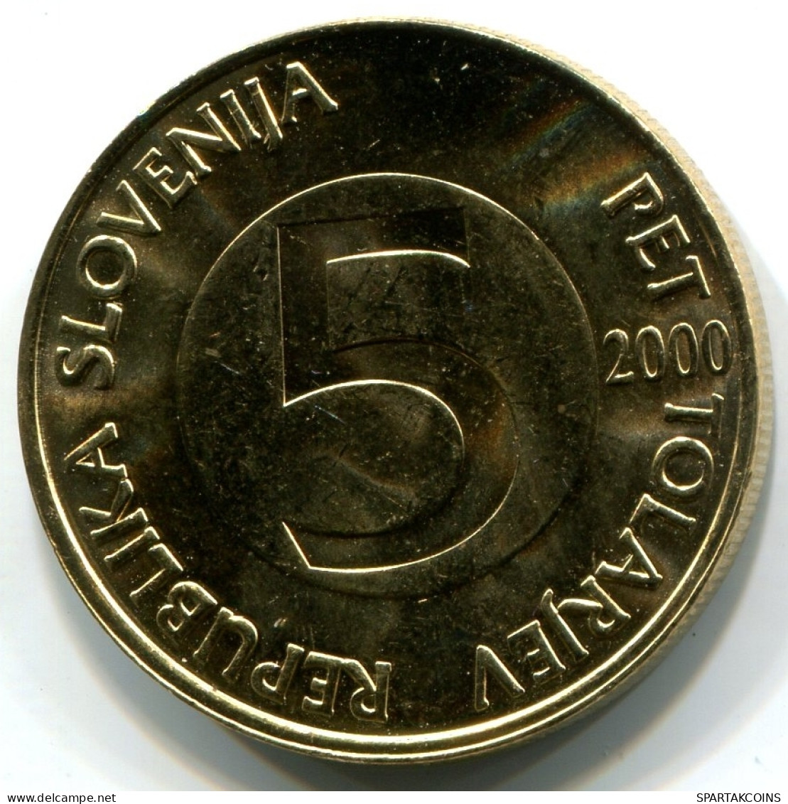 5 TOLAR 1999 SLOVÉNIE SLOVENIA UNC Pièce HEAD CAPRICORN #W11159.F - Slovénie