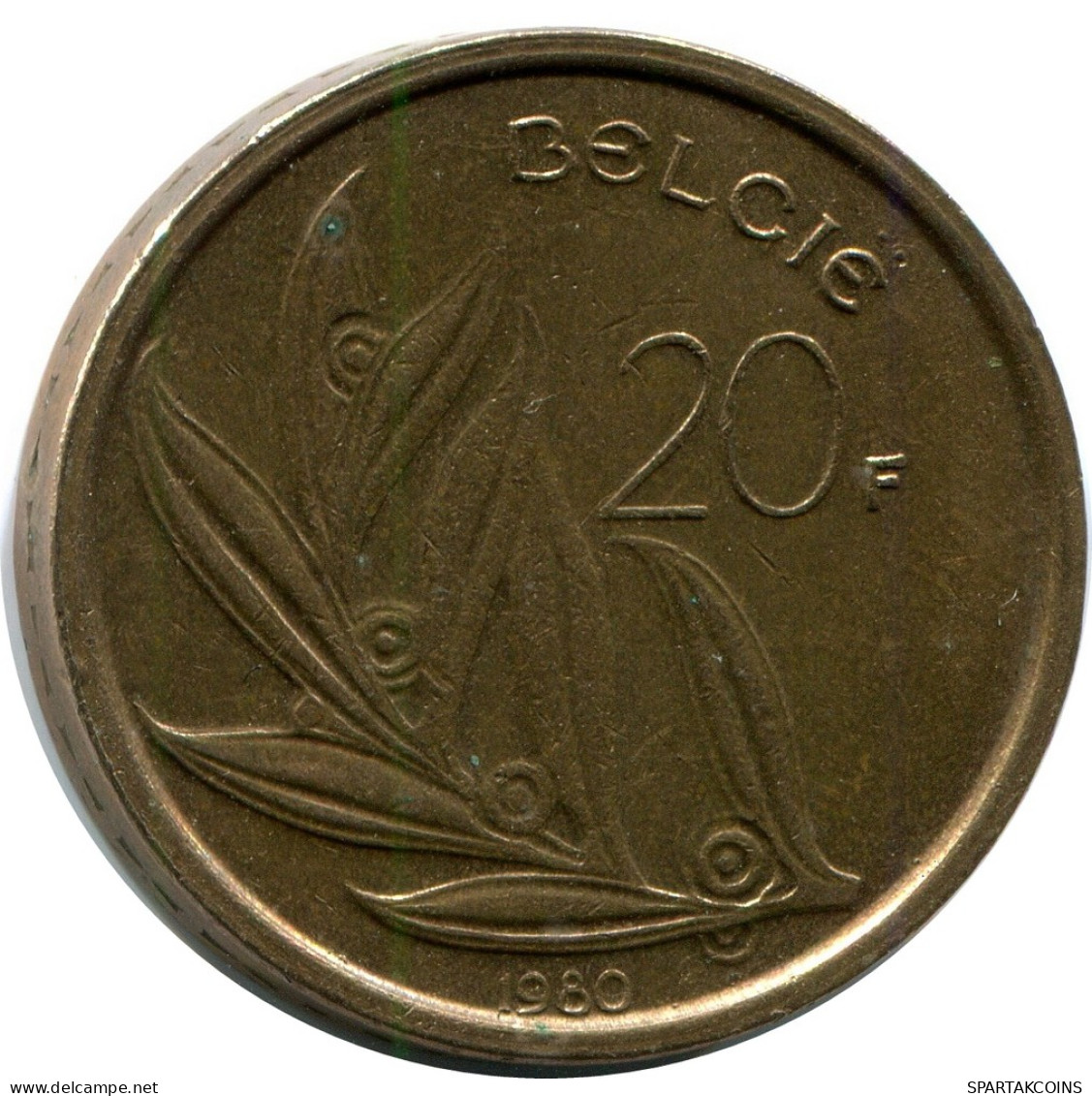 20 FRANCS 1980 DUTCH Text BELGIEN BELGIUM Münze #AZ363.D - 20 Francs