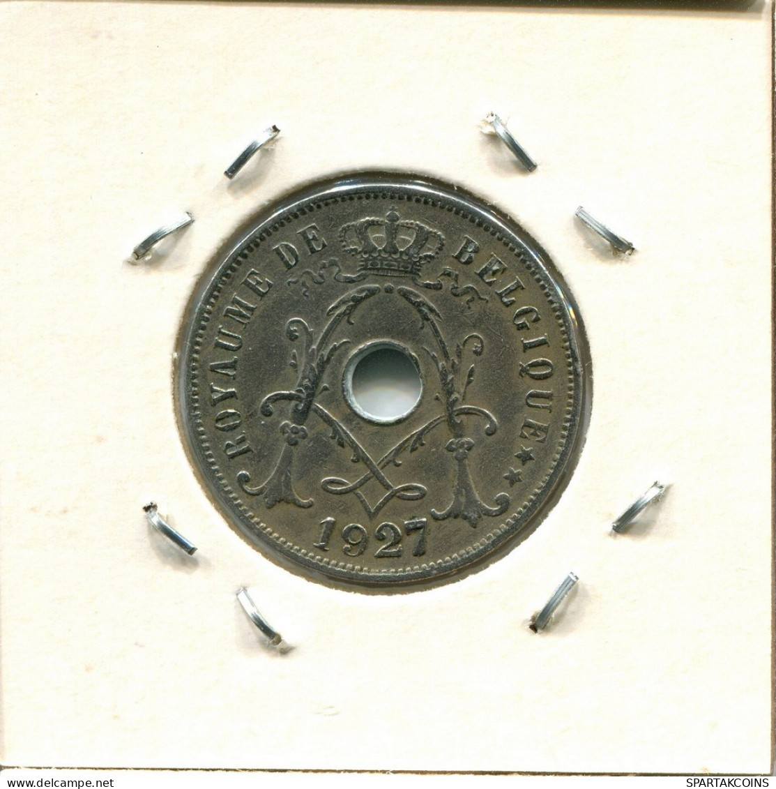 25 CENTIMES 1927 Französisch Text BELGIEN BELGIUM Münze #BA313.D - 25 Cent