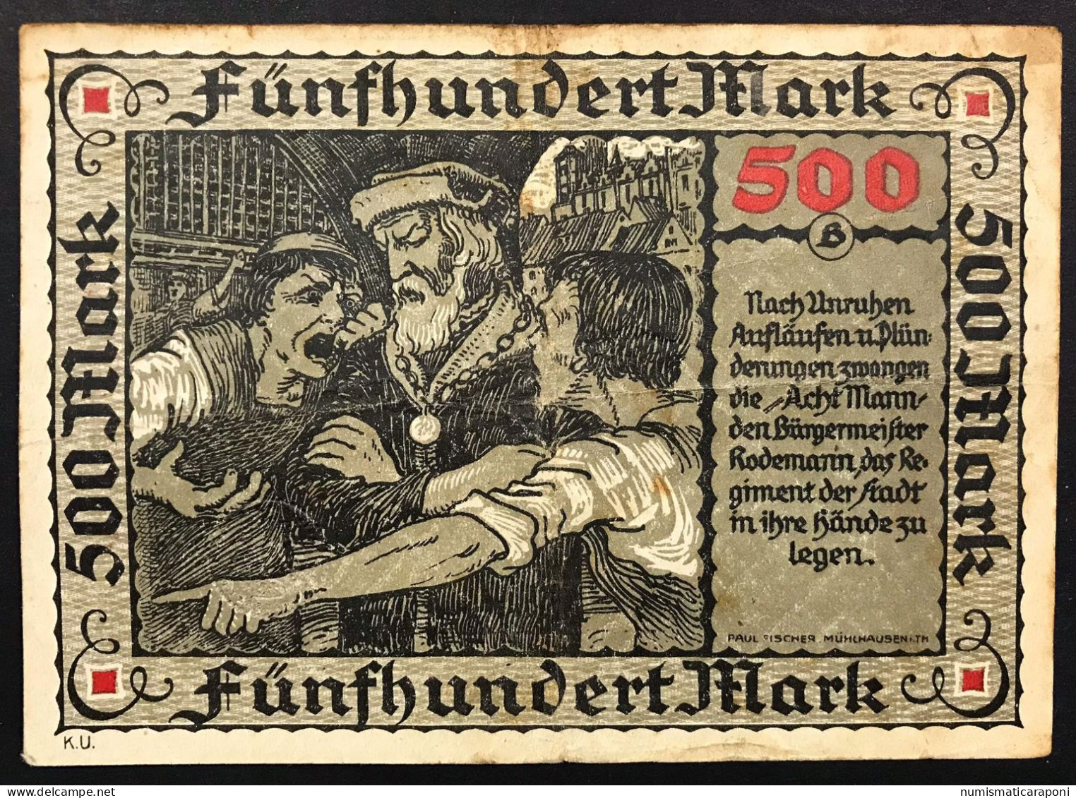 GERMANIA ALEMANIA GERMANY 500 Mark  1922 Munlhausen LOTTO 4538 - Reichsschuldenverwaltung