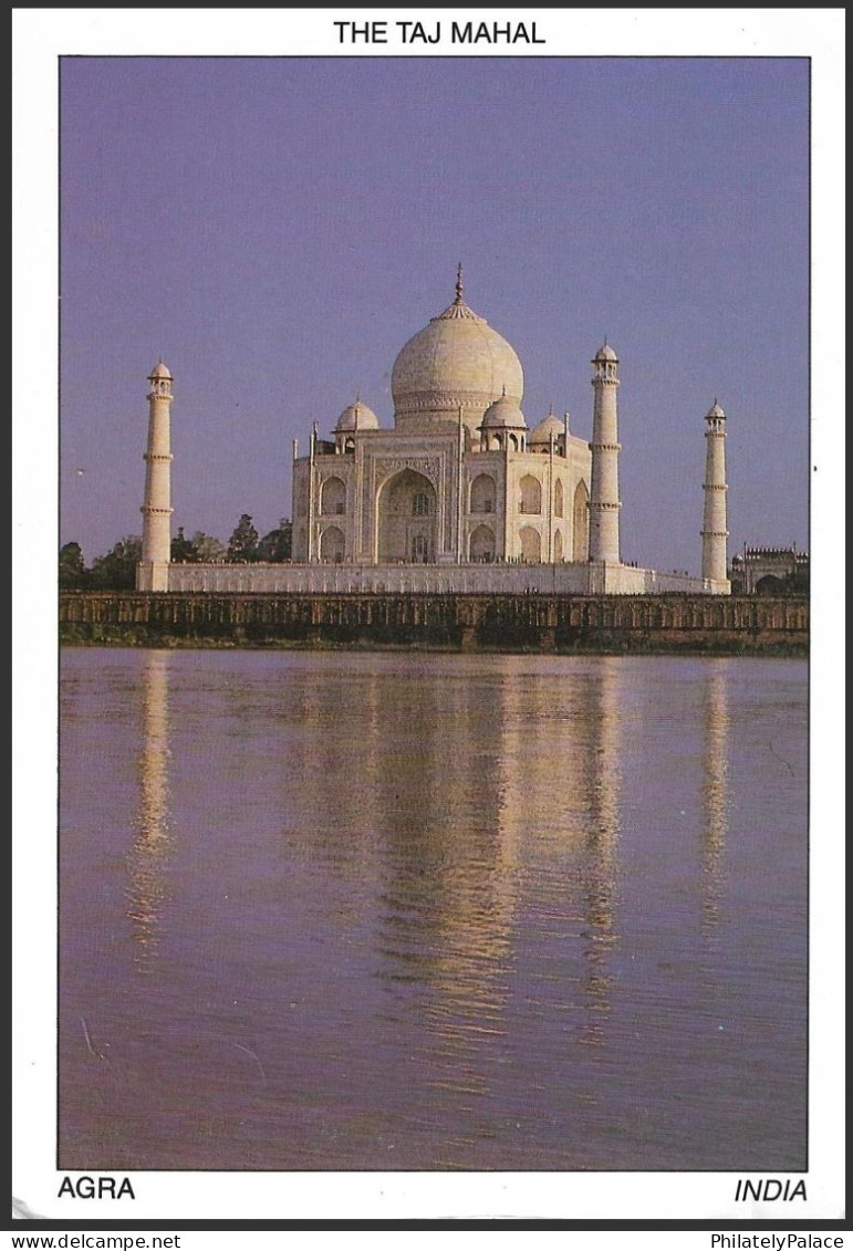 Mahatma Gandhi 2v Rs 2 & 1v Re 1, Shyam Lal Gupt,Taj Mahal, Architecture,1997 Postcard ,India To Germany(**) Inde Indien - Lettres & Documents