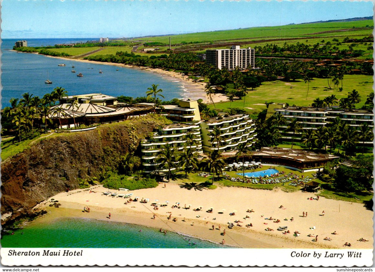 Hawaii Maui Kaanapali Beach Aerial View Sheraton-Maui Hotel - Maui