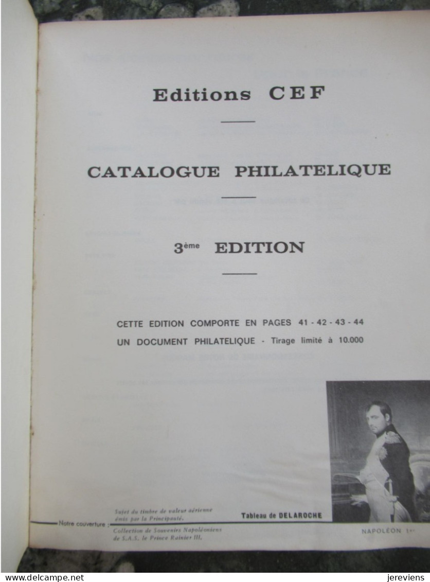Catalogue Philatelique Edts CEF - Cancellations