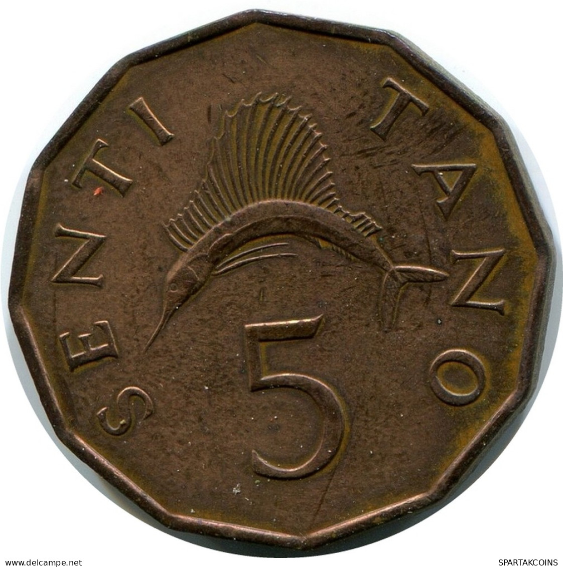 5 SENTI 1966 TANSANIA TANZANIA Münze #AR205.D - Tanzania