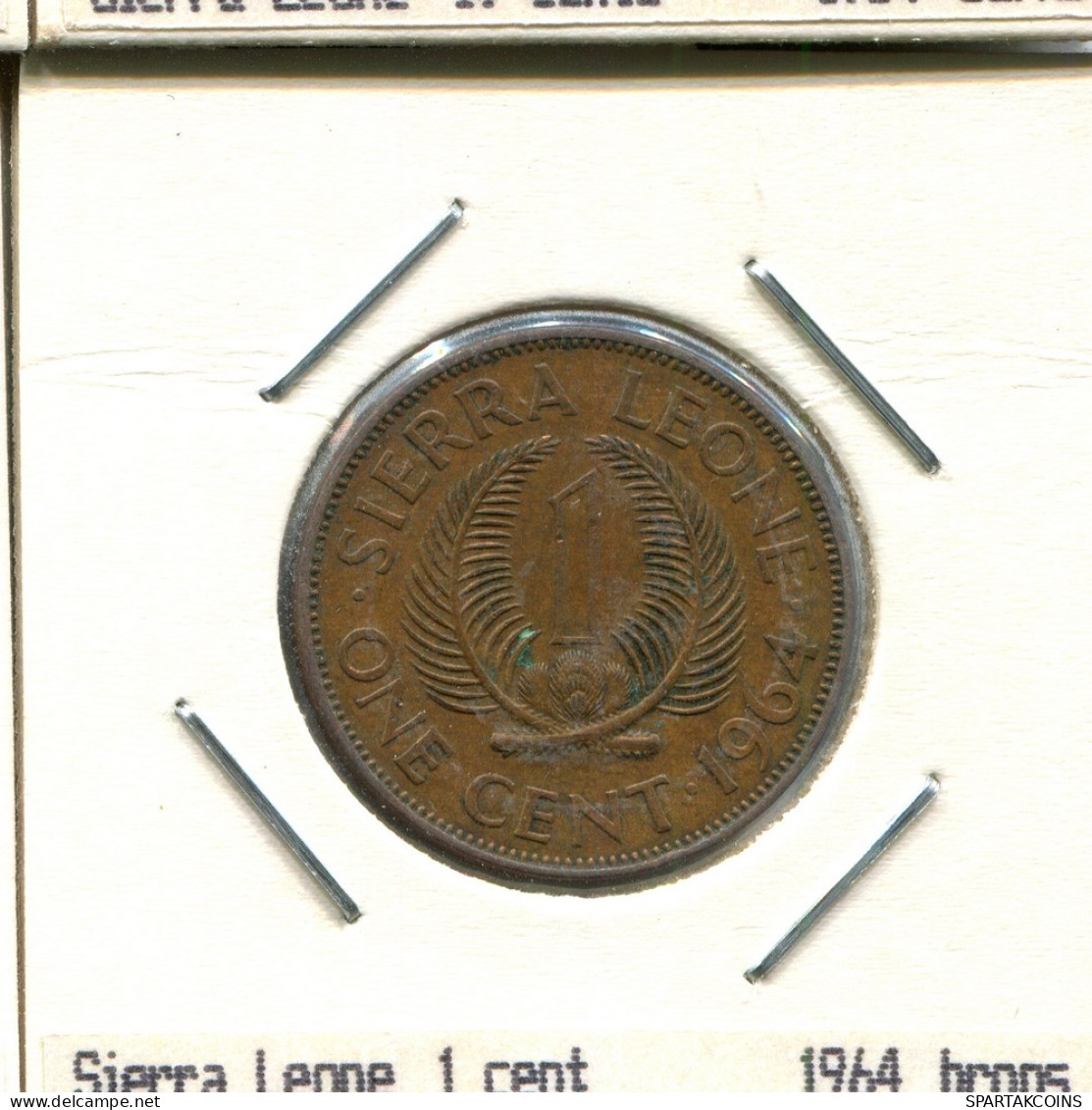 1 CENT 1964 SIERRA LEONE Münze #AS385.D - Sierra Leone