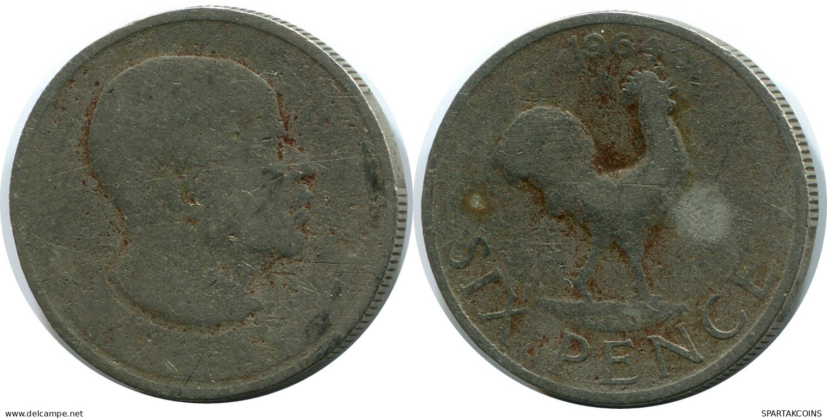 6 PENCE 1964 MALAWI Münze #AP900.D - Malawi