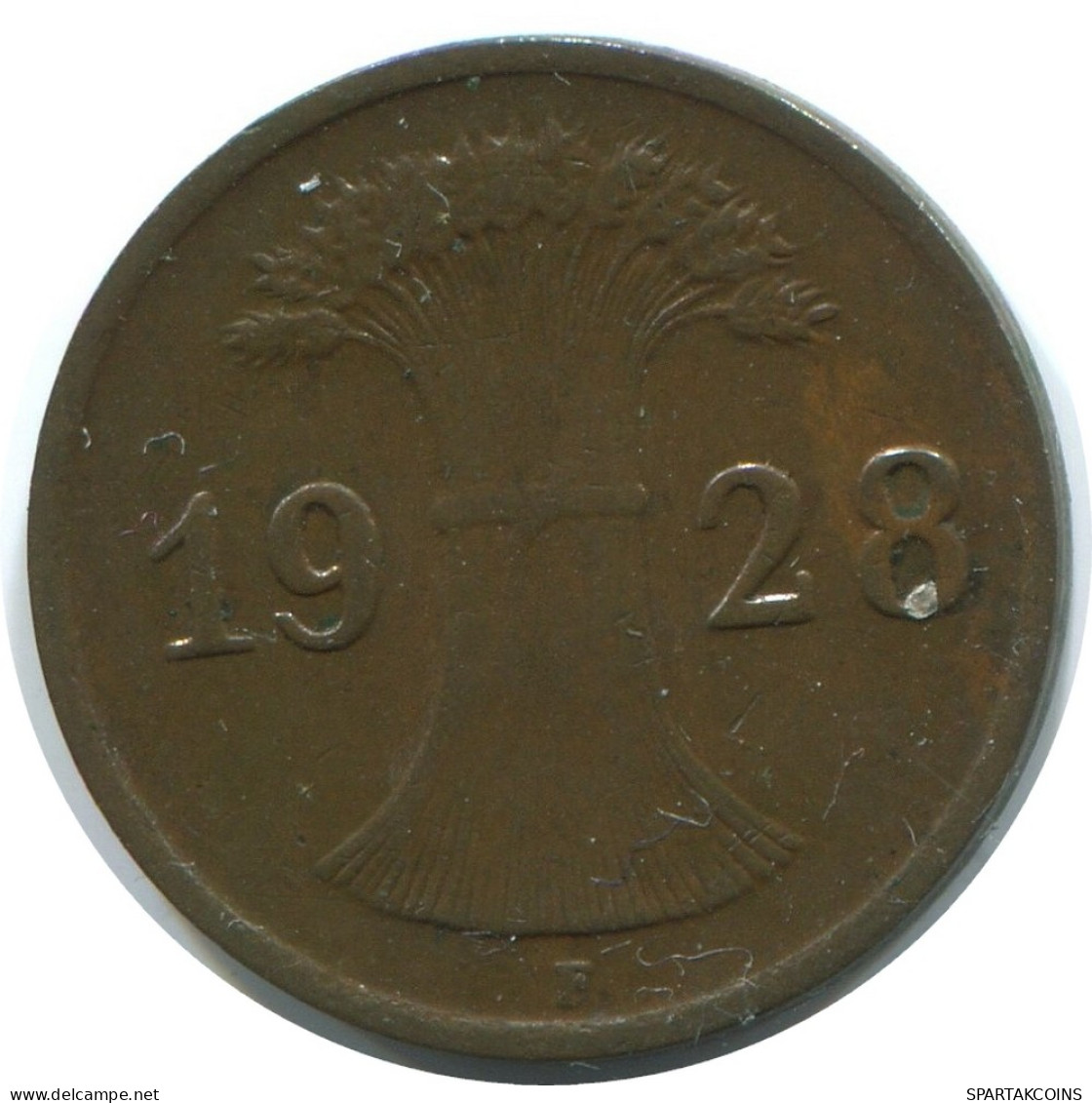 1 REICHSPFENNIG 1928 F DEUTSCHLAND Münze GERMANY #AE213.D - 1 Rentenpfennig & 1 Reichspfennig