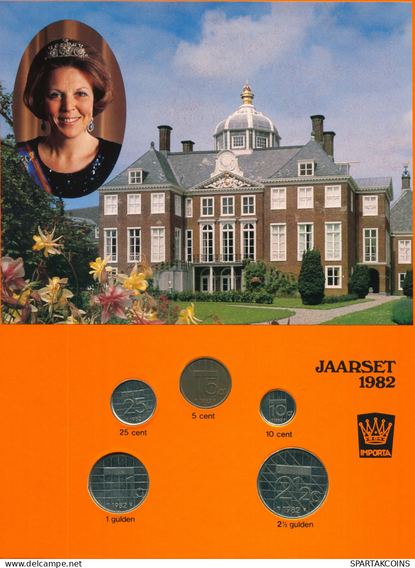 NIEDERLANDE NETHERLANDS 1982 MINT SET 5 Münze #SET1052.7.D - [Sets Sin Usar &  Sets De Prueba