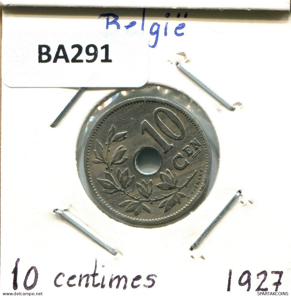 10 CENTIMES 1927 DUTCH Text BELGIUM Coin #BA291.U - 10 Cent