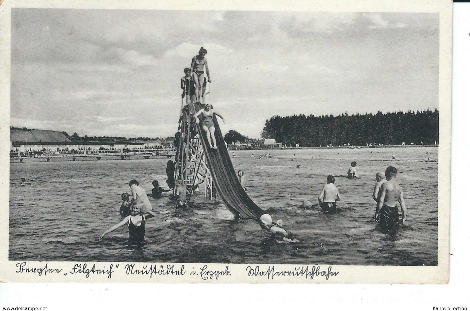 Neustädtel Im Erzgebirge, Filzteich, Wasserrutsche, Gelaufen - Schneeberg