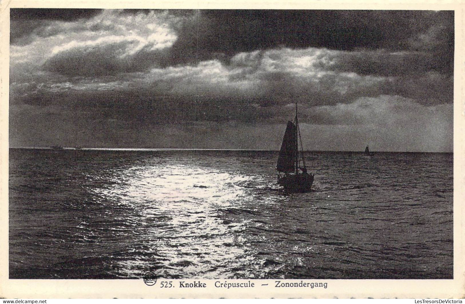 BELGIQUE - Knokke - Crépuscule - Zonondergang - Carte Postale Ancienne - Knokke